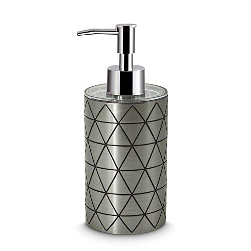 Freelance Miami Polystyrene Soap Dispenser for Wash Basin, Silver - Stylish Liquid Handwash/Hand Wash Bottle - Plastic Bathroom Lotion/Shampoo Pump Bottles for Home/Kitchen - Stronger Than Ceramic - Image 1