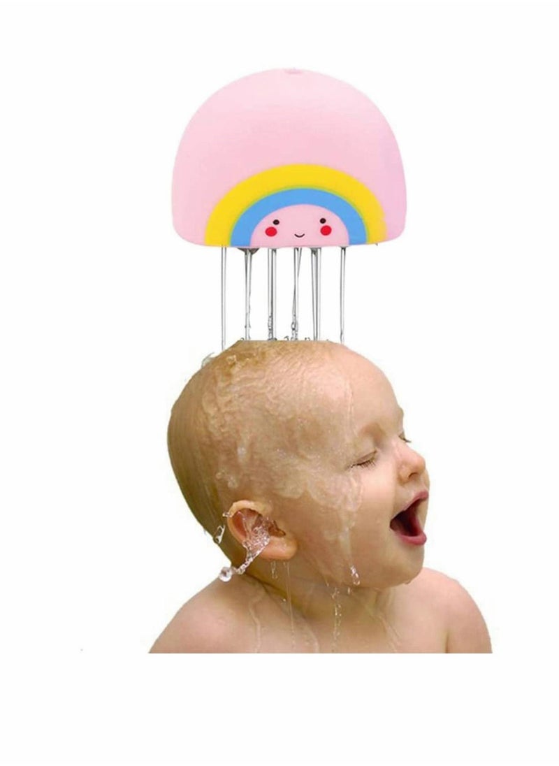 Generic - 4 Pack Children's Soft Water Toys Bath Toys for Toddlers Hair Wash Tool Swimming Pool Toy Gift Set 4 Include Rain Cloud Rainbow Thunder Cloud - Image 1
