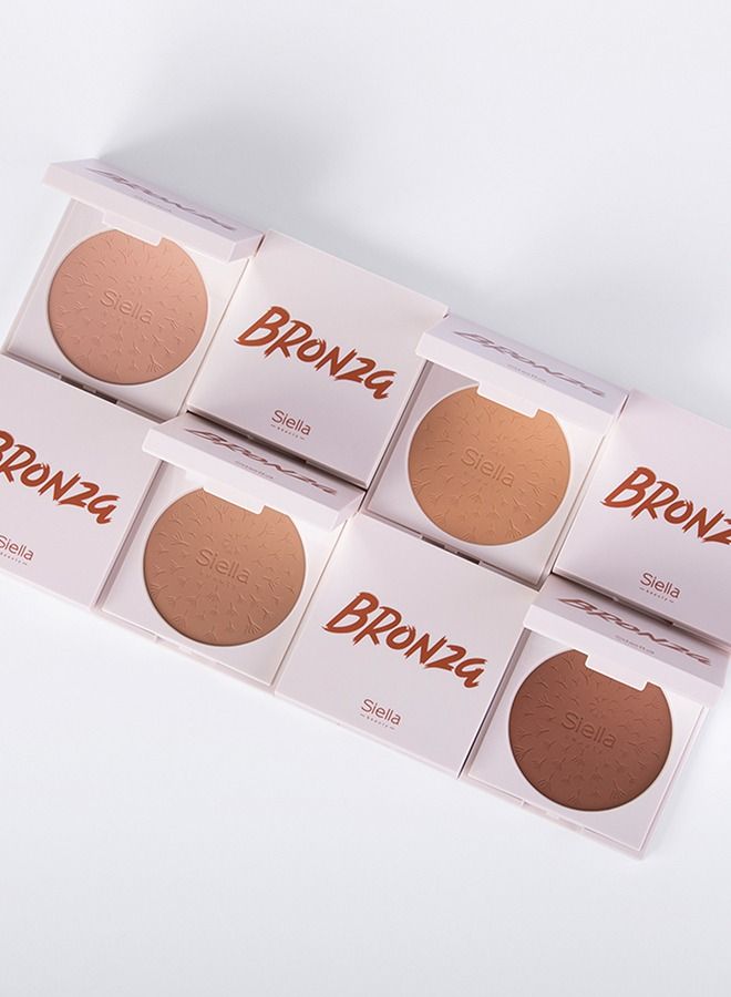 Siella Beauty Bronza Peanut01 Bronzer For Face Makeup 12Gm Made In Italy - Image 5