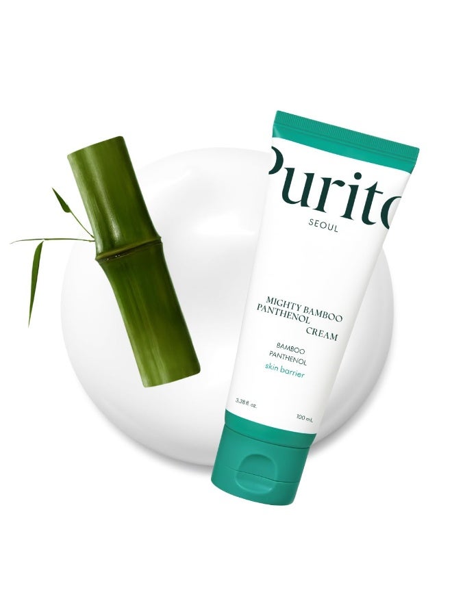 PURITO Mighty Bamboo Panthenol Cream, Glow Cream, Skin Barrier Repair, for All Skin Types, Daily Face Moisturizer, Glass skin, Vegan, Korean Skin Care 3.38fl.oz / 100ml - Image 1