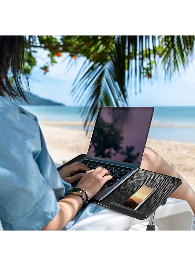 Adjustable Laptop Lap Desk with Cooling Fans, Foldable Portable Laptop Table for Bed, Sofa and Home Office, Multi-Purpose Laptop Stand - Image 1