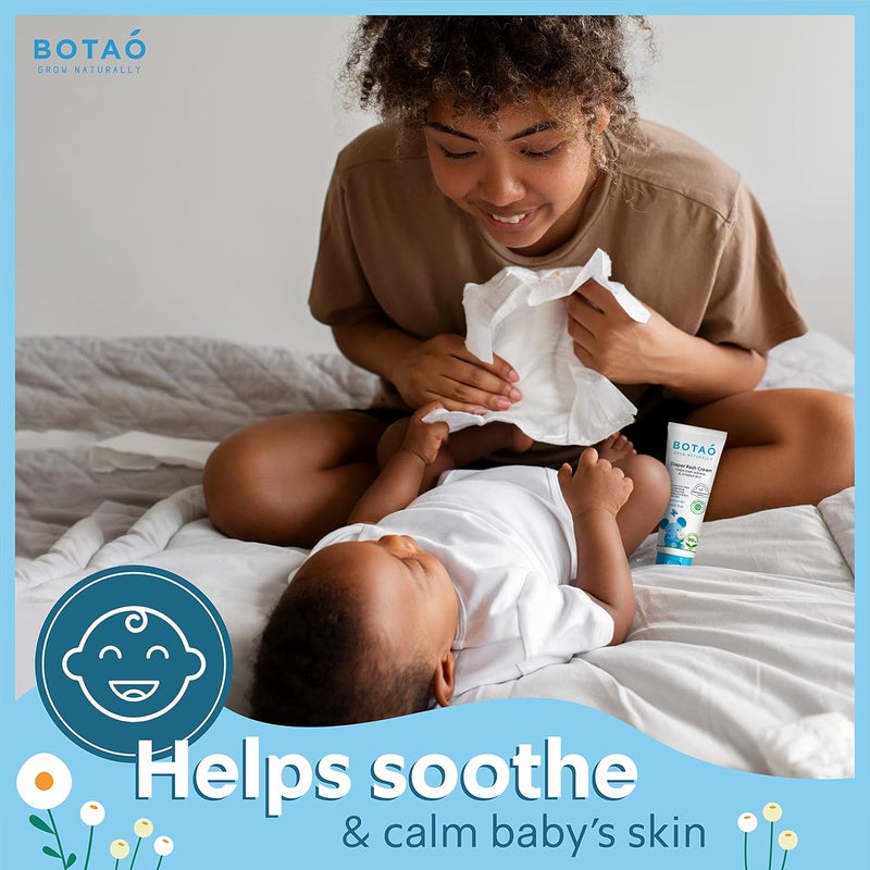 BOTAO Babys Natural Diaper Cream  Organic Diaper Cream EWG Verified  Naturally Soothes Baby Rashes  Baby zinc Ointment Natural  For Sensitive Skin with Aloe Vera  Calendula 25Oz - Image 4
