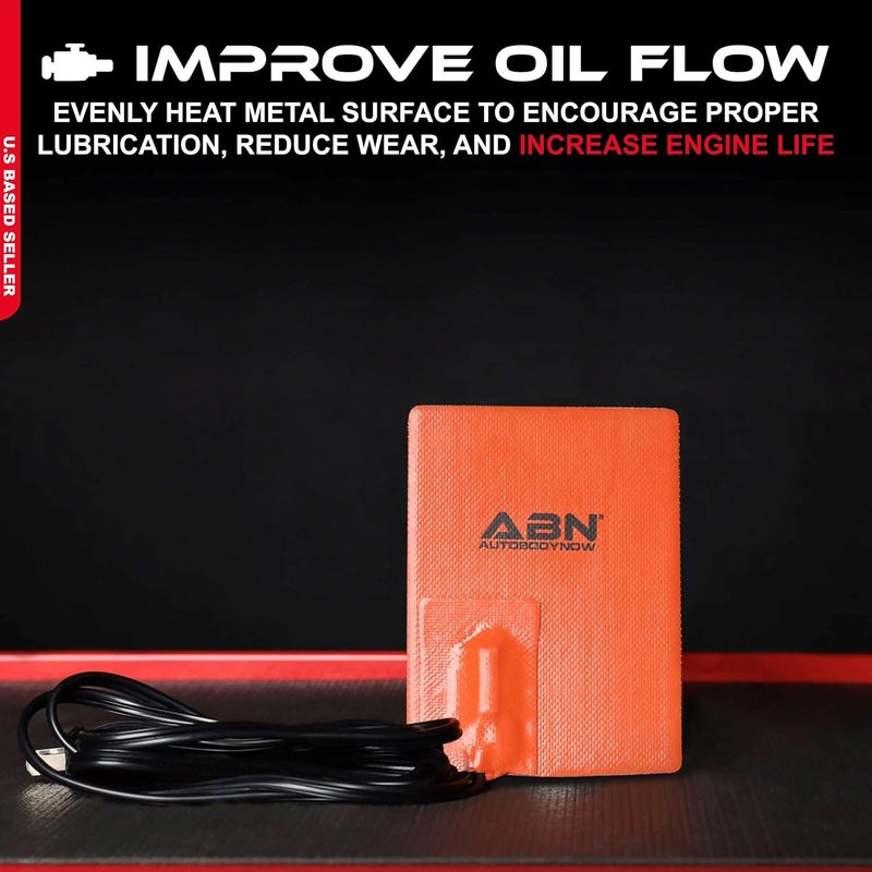 ABN Silicone Heater Pad Car Battery Heater Pad Engine Block Heater Pad Oil Pan Heater Pad, 4x5 Inch – 120V 250 Watt - Image 3