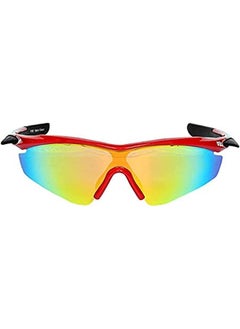 Passion Polarized Cricket Sunglasses | Frame colour: Red & Black | Size: Mens | 100% UV Protected | Sunglasses for Men & Women