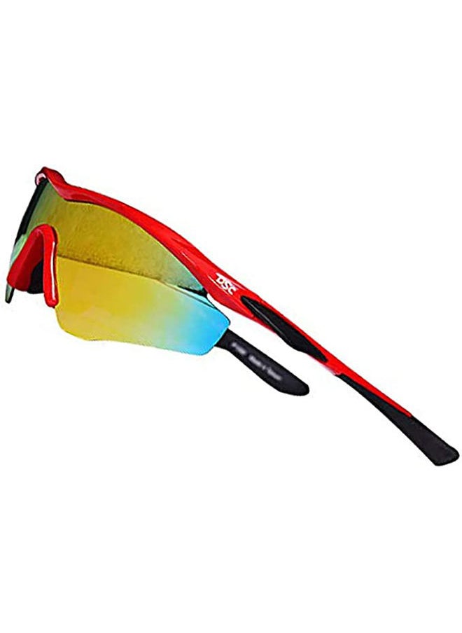 DSC - Passion Polarized Cricket Sunglasses | Frame colour: Red & Black | Size: Mens | 100% UV Protected | Sunglasses for Men & Women - Image 1