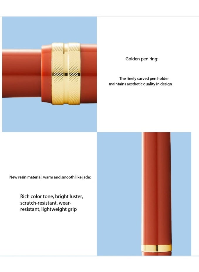 كروس قلم حبر كروس بيلي لايت، مصنوع من الراتنج الأسود المصقول مع سن ذهبي رفيع - Image 3