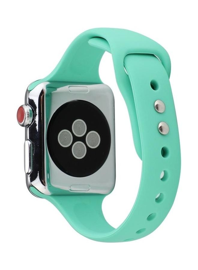 BGM Buckle Replacement Wrist Strap For Apple Watch 6/SE/5/4 44mm And 3/2/1 42mm Spearmint Green - Image 4