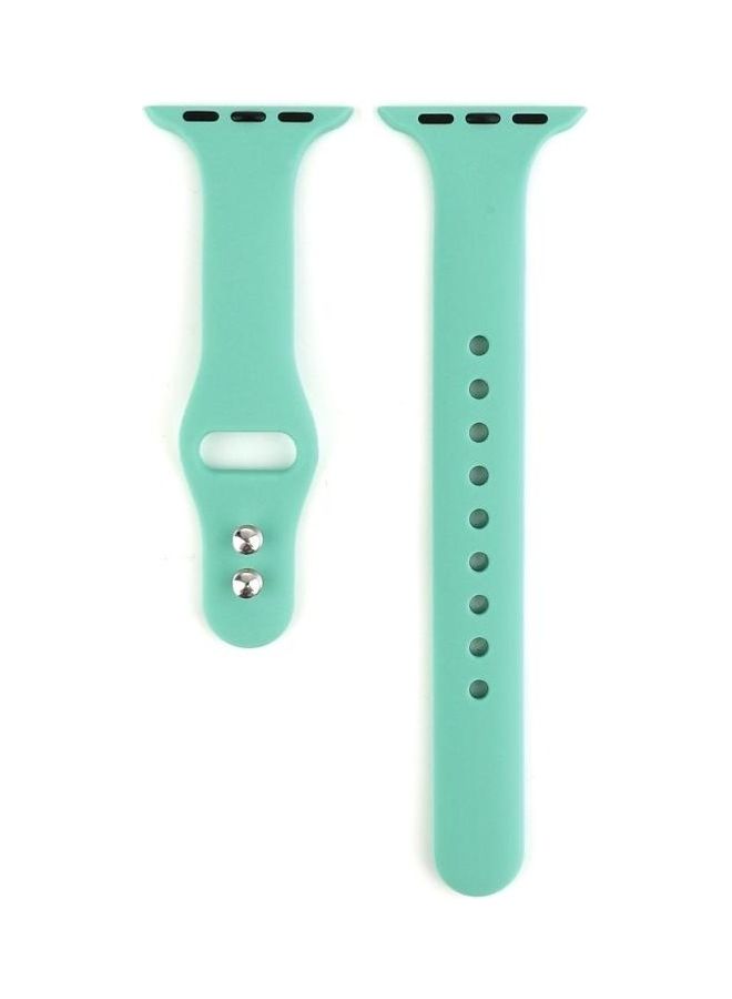 BGM Buckle Replacement Wrist Strap For Apple Watch 6/SE/5/4 44mm And 3/2/1 42mm Spearmint Green - Image 2