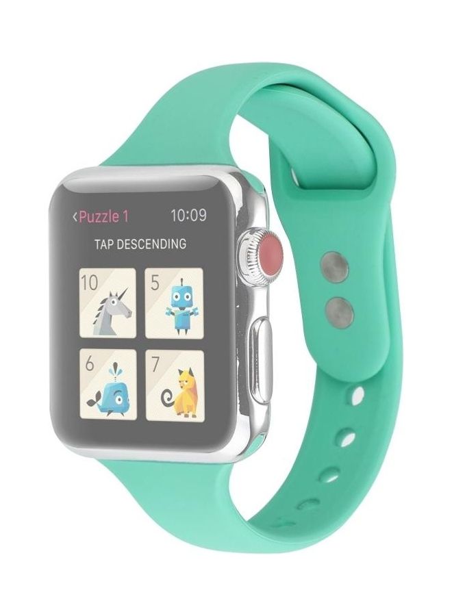 BGM Buckle Replacement Wrist Strap For Apple Watch 6/SE/5/4 44mm And 3/2/1 42mm Spearmint Green - Image 1