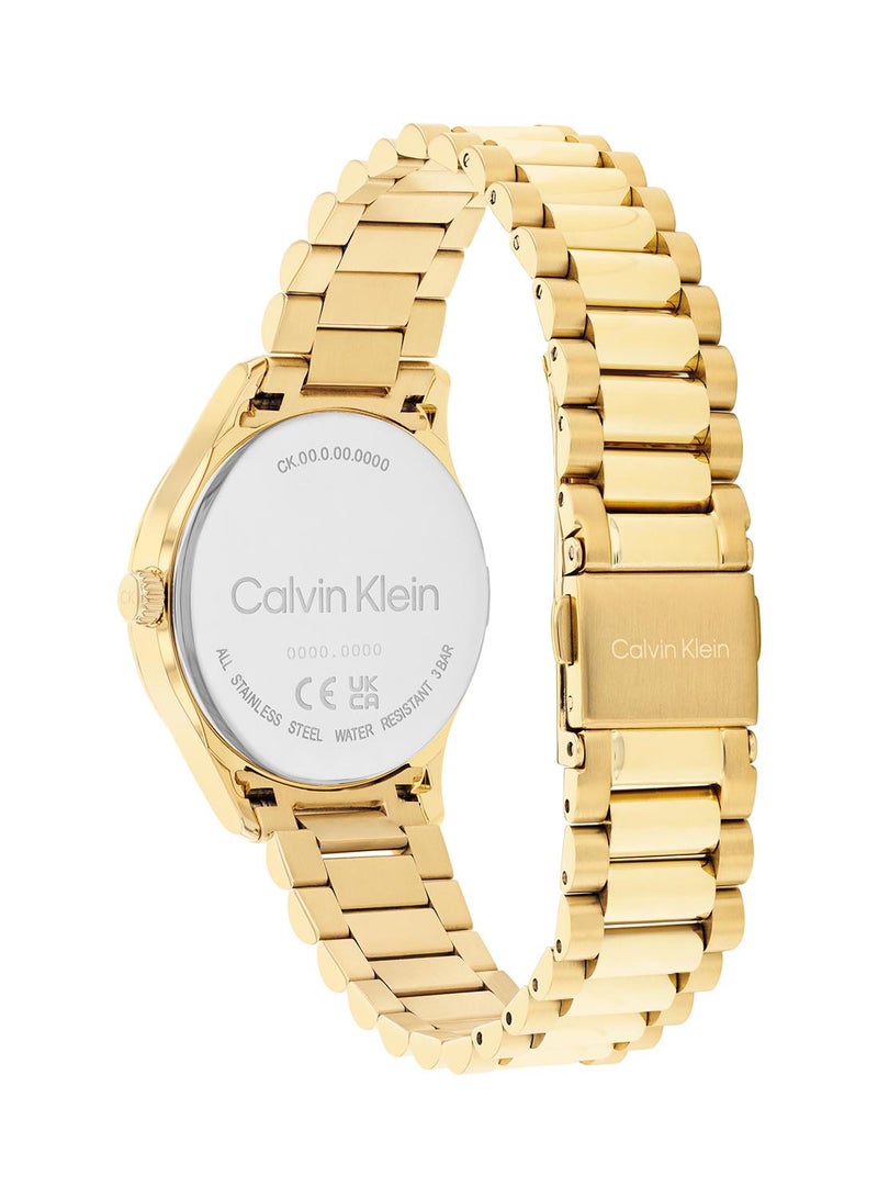 CALVIN KLEIN ساعة يد ستانلس ستيل بعقارب دائرية الشكل للجنسين 25200346 - 32 ملم - Image 3