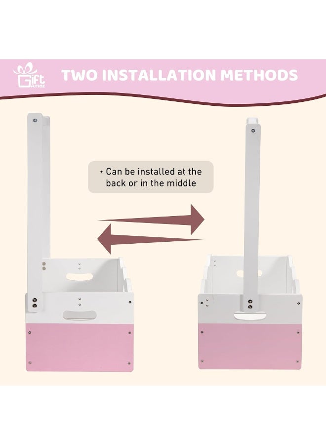 GiftAmaz Pink Wooden Baby Shower Crate Closet - Image 4