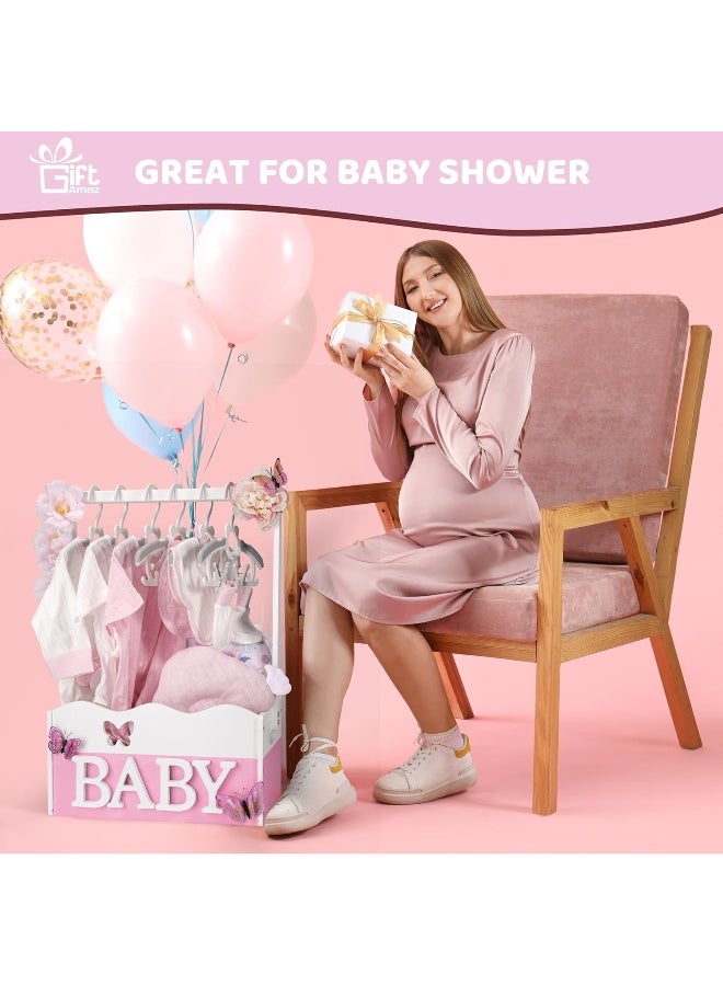 GiftAmaz Pink Wooden Baby Shower Crate Closet - Image 2