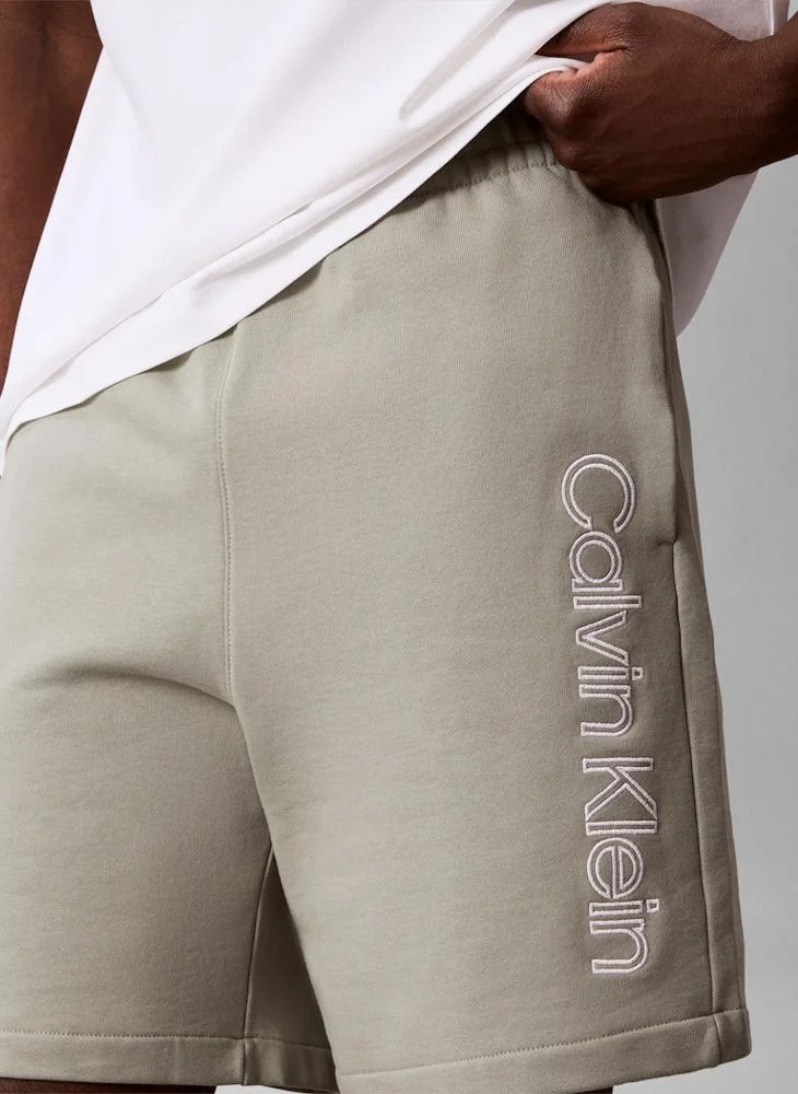 Calvin Klein Embroidered Cotton Terry Shorts