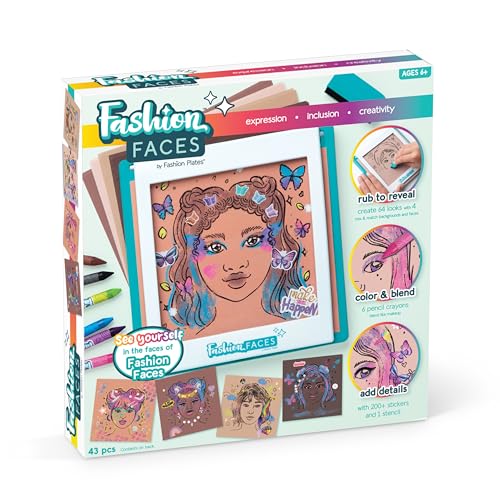 PlayMonster Fashion Faces Arts Crafts for Ages 6 to 11 - Image 1
