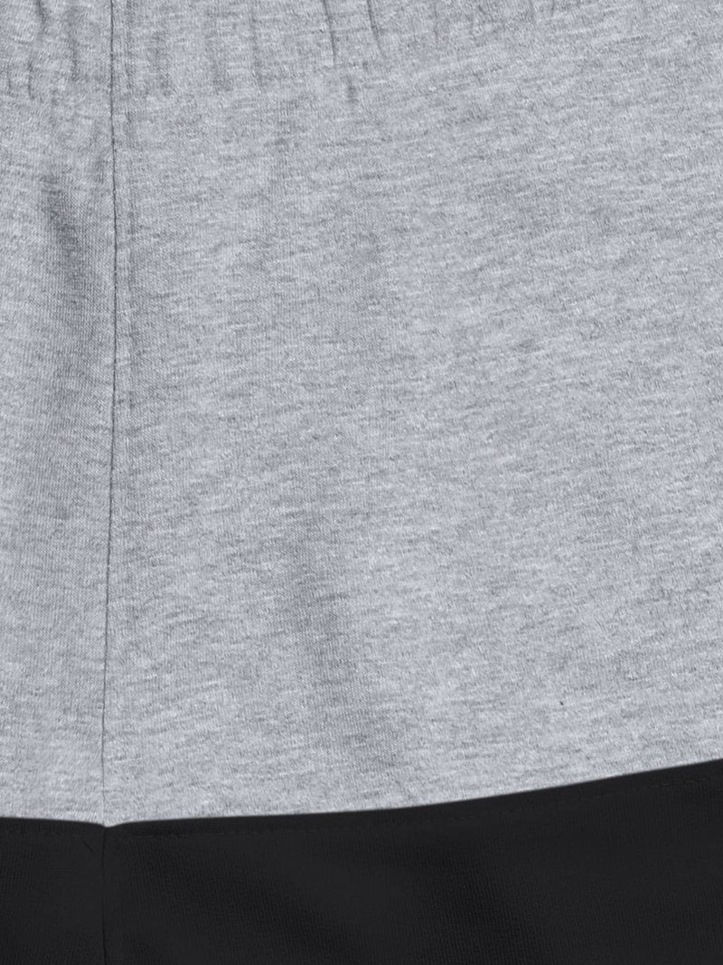 HELLCAT Pack of 5 Trendy Typographic Printed Mid Rise Shorts for Boys - Grey Melange/Burgundy/Dark Grey/Navy Blue /Grey_13-14 Years - Image 4