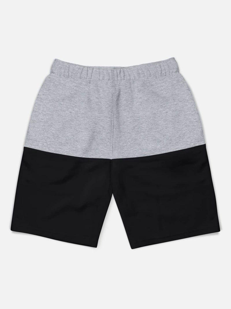 HELLCAT Pack of 5 Trendy Typographic Printed Mid Rise Shorts for Boys - Grey Melange/Burgundy/Dark Grey/Navy Blue /Grey_13-14 Years - Image 5
