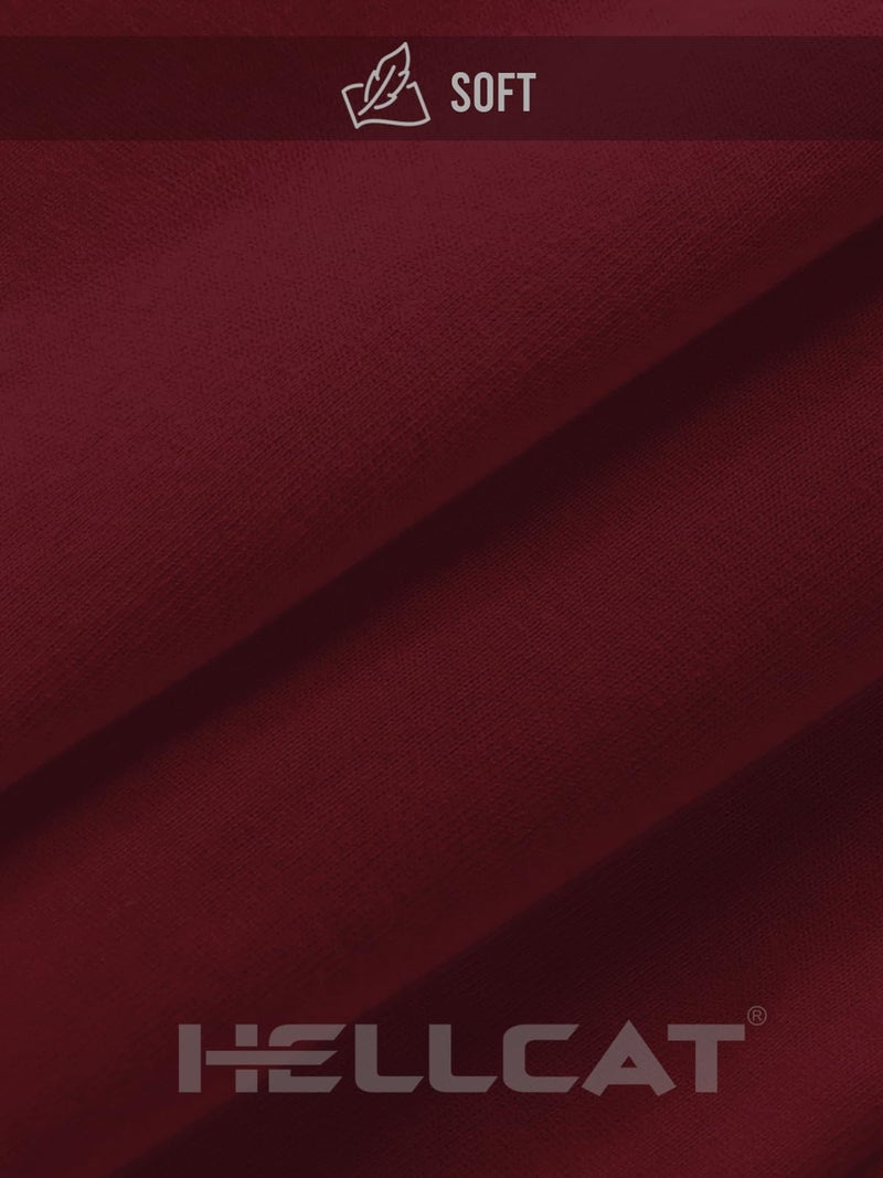 HELLCAT Pack of 5 Trendy Typographic Printed Mid Rise Shorts for Boys - Grey Melange/Burgundy/Dark Grey/Navy Blue /Grey_13-14 Years - Image 3