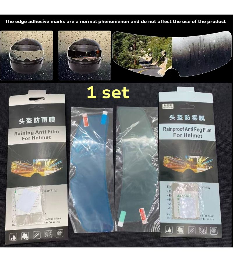Style 2 Helmet Rainproof Anti Fog Film High Definition Transparent Anti Splash Lens Wear Resistant Easy Sticker - Image 1
