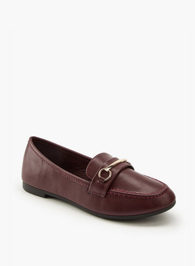 Flora Bella By Shoexpress Metallic Accent Slip-On Loafers - Image 3