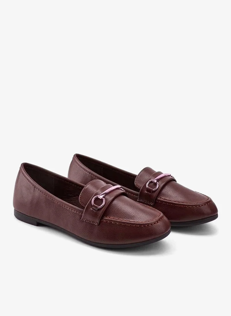 Flora Bella By Shoexpress Flora Bella Metallic Accent Slip-On Loafers