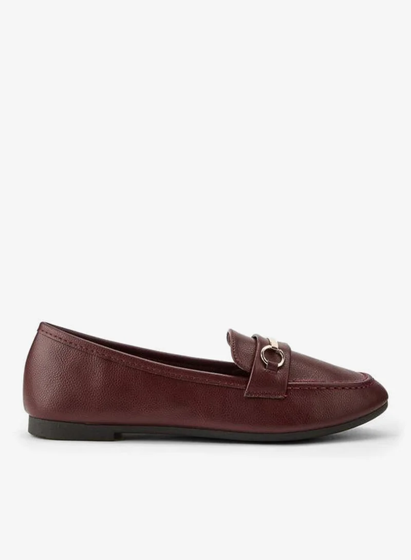 Flora Bella By Shoexpress Flora Bella Metallic Accent Slip-On Loafers