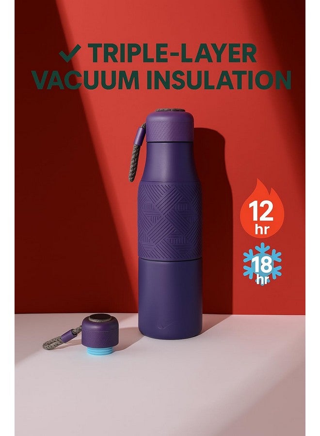 Headway Burell 750 ml Stainless Steel Vacuum Flask-2 Years Brand Warranty | 12 Hours Hot & 18 Hours Cold | Triple Layer Vacuum Insulated Water Bottle | Thermos for Office, School, Gym - Image 2