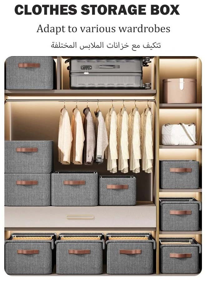 YIM-VIBEHAUS - 3-Piece Cloth Storage Box, Foldable Closet Drawer Storage Box With Transparent Cover And Handle,Drawer Organizers for Clothes,Jeans,T-Shirt (47x28x20cm) - Image 1