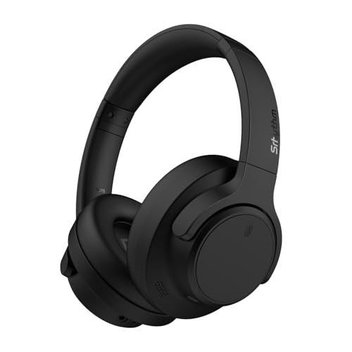 Srhythm NiceComfort 15 (2nd Gen) Hybrid Noise Cancelling Wireless Headphones,Bluetooth 6.0,with Low Latency,Spatial Audio,ENC,120Hrs Black - Image 1