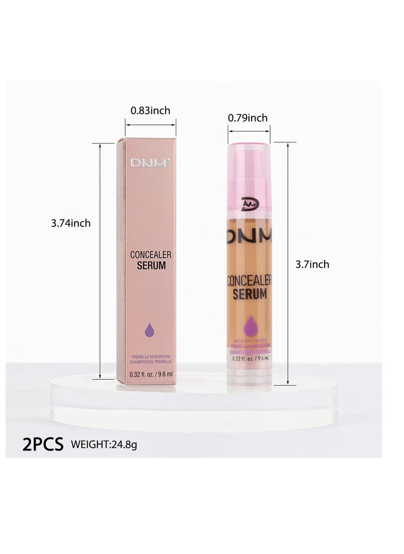 Excefore - Skin-Caring Liquid Foundation, 2 Pcs Lightweight Warm Peach Cream Concealer with Medium Coverage, Waterproof Oil-Free Moisturizing Foundation for Corrects Tattoo Cover Up, Golden, Sand - Image 1