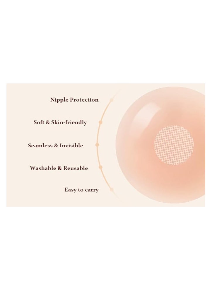 Glamroot 6 Pair Women Reusable Cover Adhesive Stick on Bra Pad Petals Sticker Pasties With Metal Box - Image 4