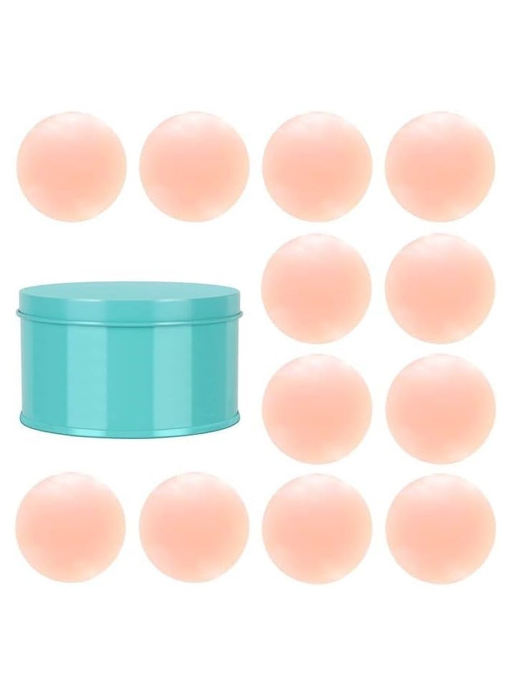 Glamroot 6 Pair Women Reusable Cover Adhesive Stick on Bra Pad Petals Sticker Pasties With Metal Box - Image 1