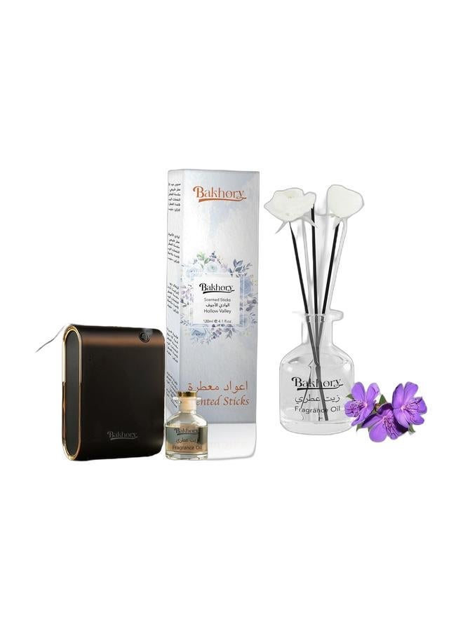 Bakhory Combo Smart 350ml Wi-Fi Aroma Diffuser and Hollow Valley Long-Lasting Reed Diffuser Set Bundle - Image 2