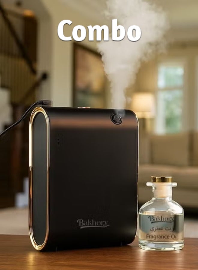 Bakhory Combo Smart 350ml Wi-Fi Aroma Diffuser and Hollow Valley Long-Lasting Reed Diffuser Set Bundle - Image 4