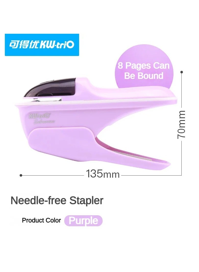 AROAQ Mini Safe Stapler without Staples Staple Free Stapleless 8 Sheets for Paper Binding Business School Office Supplies Stationary