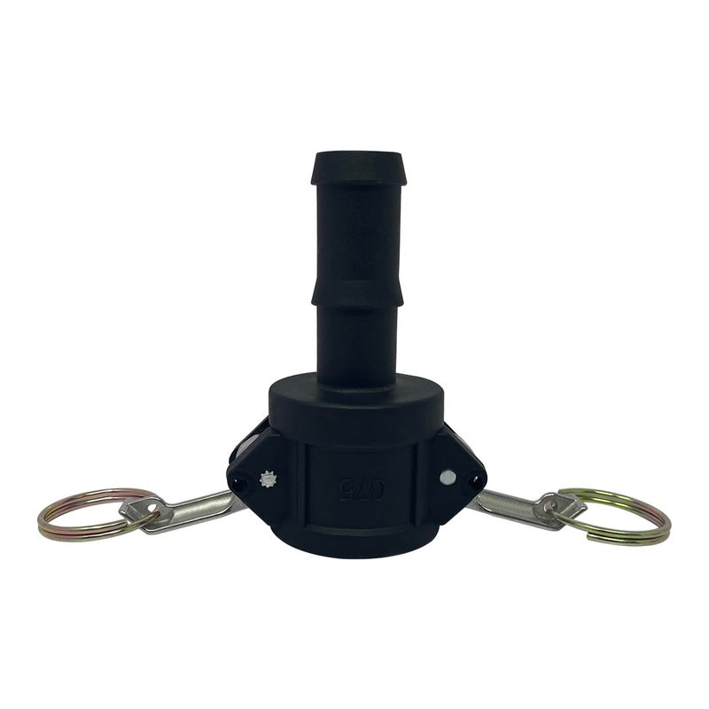 Gloxco Poly Cam Lock Fitting, Type C, 3/4" Female Camlock x 3/4" Hose Shank, Each - Image 3