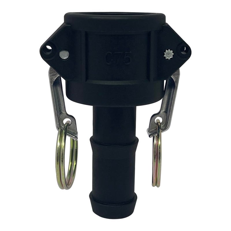 Gloxco Poly Cam Lock Fitting, Type C, 3/4" Female Camlock x 3/4" Hose Shank, Each - Image 1
