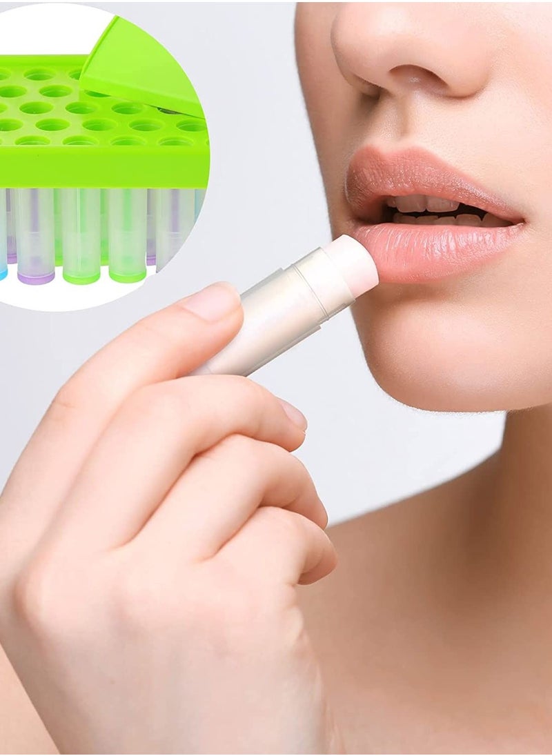 SYOSI - DIY Lipstick Mold Lip Balm Crafting Kit Empty Lipsticks Filling Tubes Mold 2 Sets Lip Balm Tray and Spatula Set DIY Lipstick Gifts for Women Grils - Image 1