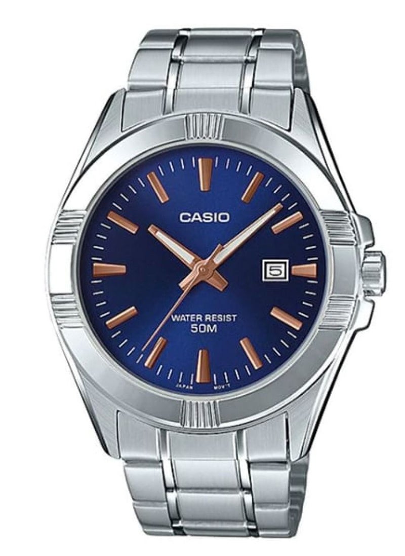 Casio Mens Quartz Watch, Analog Display and Stainless Steel Strap MTP-1308D-2AVDF