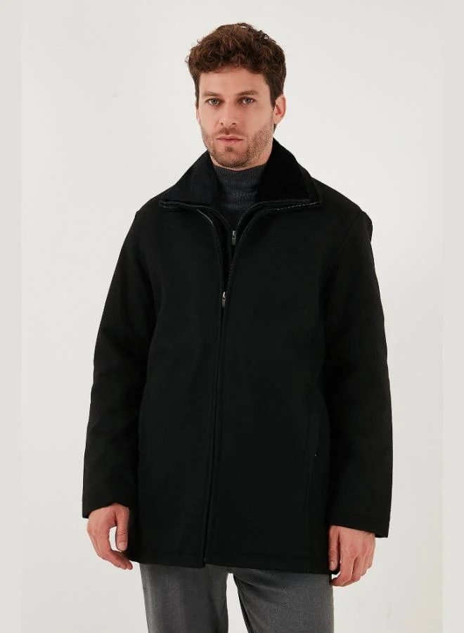 Buratti Buratti Slim Fit Removable Furry Collar Detailed Lined Cashmere Coat Men's COAT 58400217