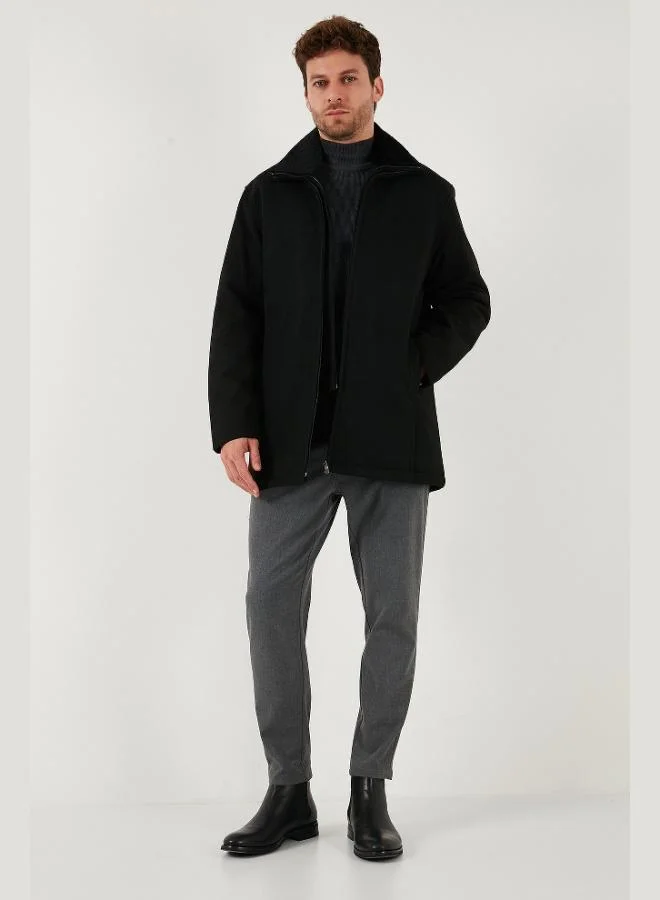 Buratti Buratti Slim Fit Removable Furry Collar Detailed Lined Cashmere Coat Men's COAT 58400217