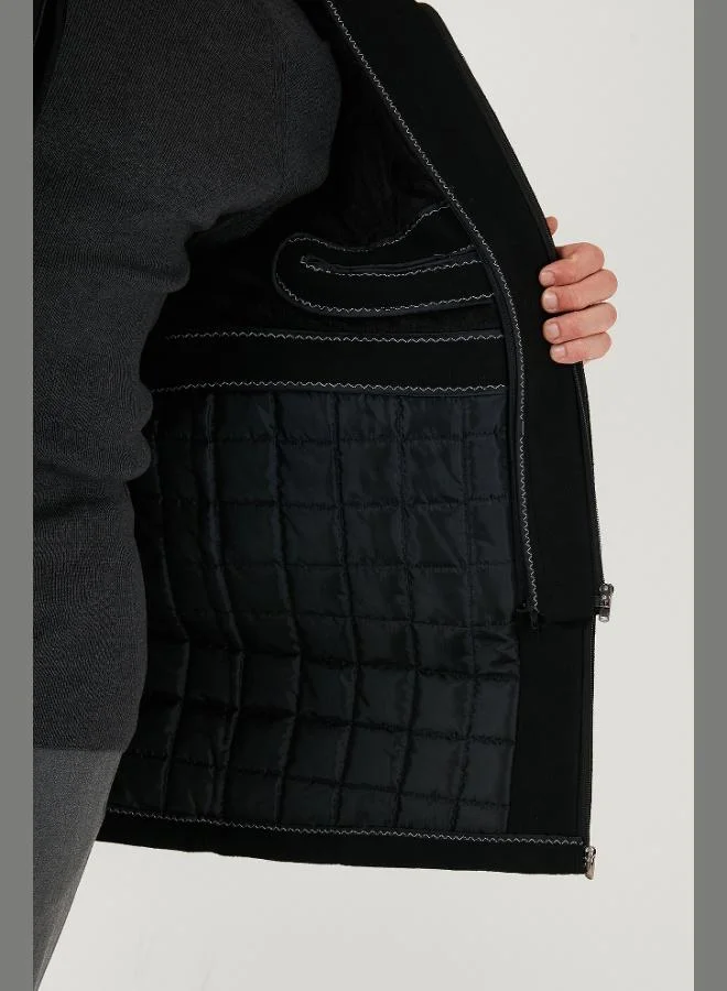 Buratti  Buratti Slim Fit Removable Furry Collar Detailed Lined Cashmere Coat Men's COAT 58400217 for Men | Best Price UAE