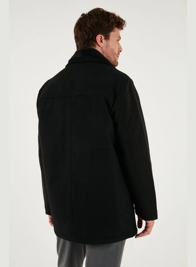 Buratti  Buratti Slim Fit Removable Furry Collar Detailed Lined Cashmere Coat Men's COAT 58400217 for Men | Best Price UAE