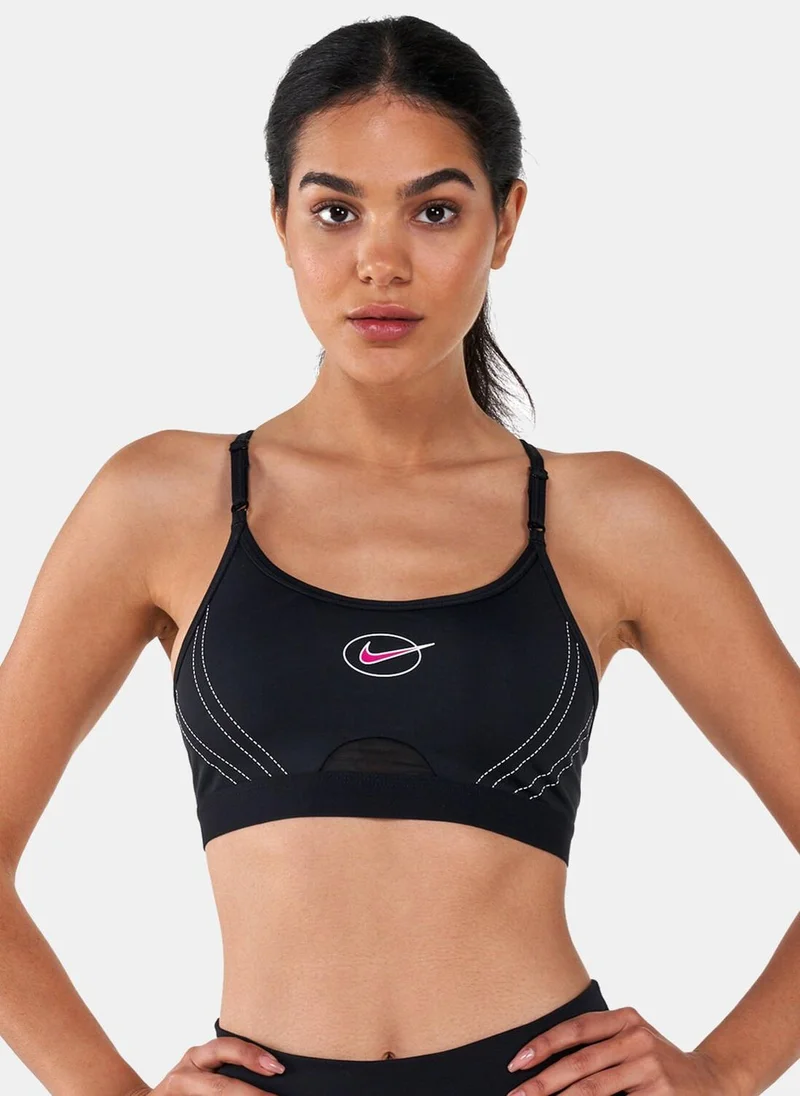 Nike Women's Dri-FIT Indy Icon Clash Strappy Graphic Sports Bra
