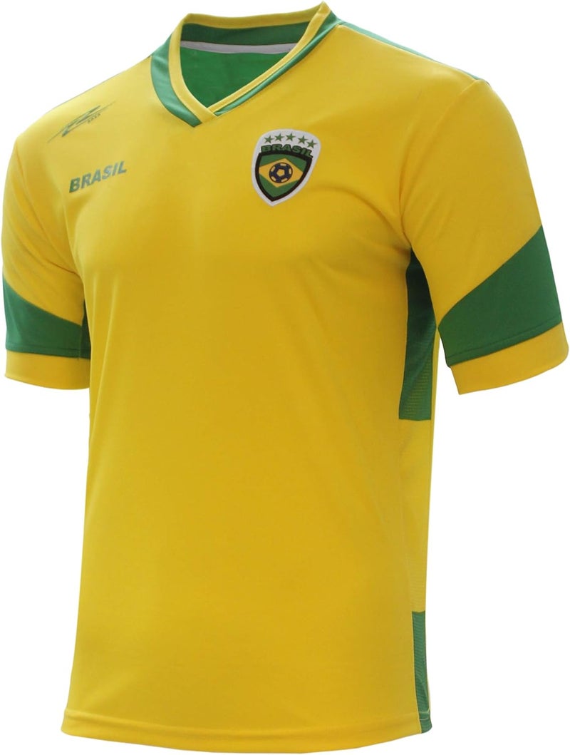 ARZA Brasil New Soccer Jersey Yellow/Green 100% Polyester - Image 2