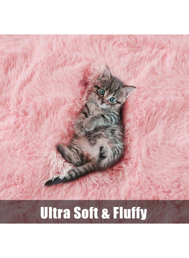 LIODUX Ultra Soft Modern Area Rugs, Indoor Fluffy Living Room Carpets, Non-Slip Bedroom Home Decor Rug, Washable Furry Throw Rugs for Kids Room Decoration (Light Pink, 160x230CM) - Image 4