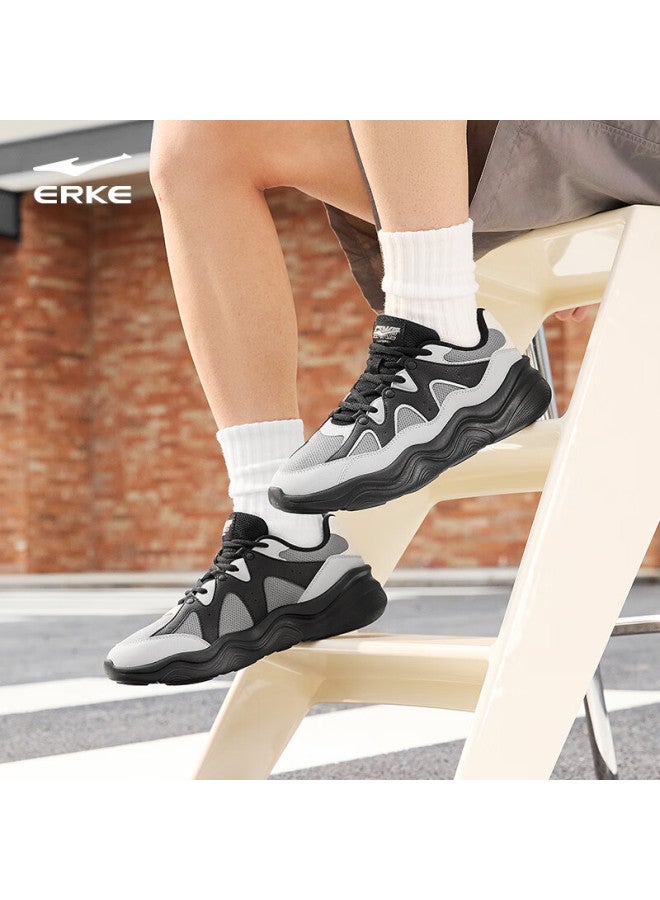 Erke Casual Men's Shoes New Thick-soled Comfortable Dad Sneakers Simple Lightweight Soft Elastic Sports Shoes | Liuyun 2 - Image 1