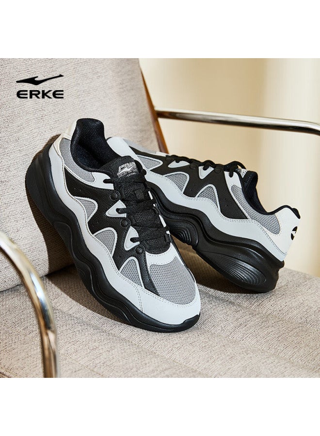 Erke Casual Men's Shoes New Thick-soled Comfortable Dad Sneakers Simple Lightweight Soft Elastic Sports Shoes | Liuyun 2 - Image 5