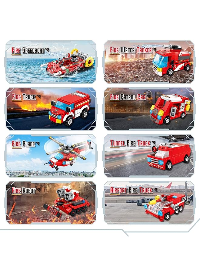 KASTWAVE Fire Robot Stem Building Toys 836 Pcs Creative Construction Truck Blocks Toys 35 In 1 Stem Educational Building Bricks City Fire Rescue Vehicles Kit Gift For Kids For Boys Age 6+ Year Old - Image 4