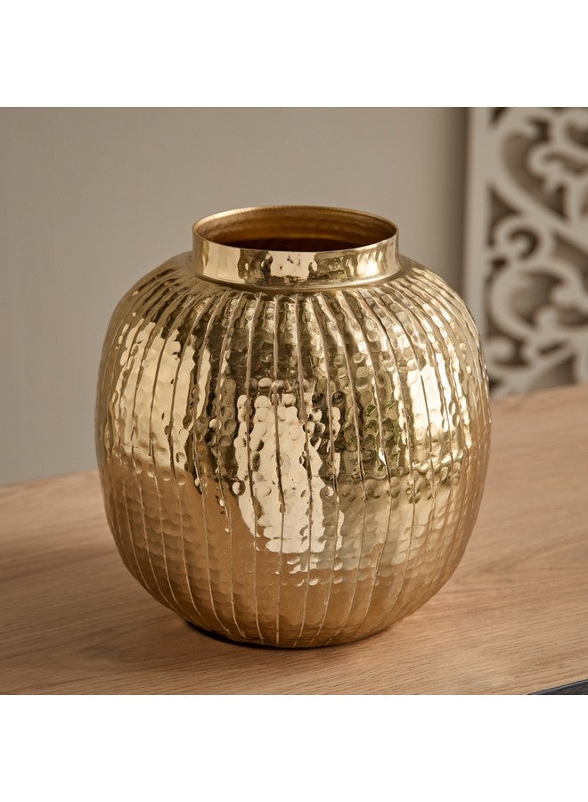 Home Box Aussie Aluminium Ribbed Vase 21 x 21 x 21.5 cm - Image 2