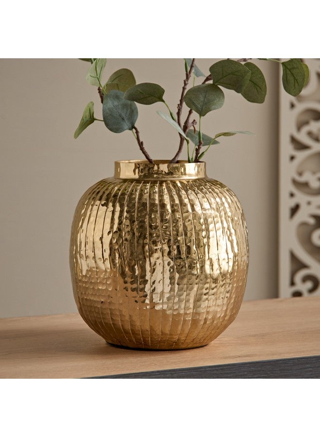 Home Box Aussie Aluminium Ribbed Vase 21 x 21 x 21.5 cm - Image 1